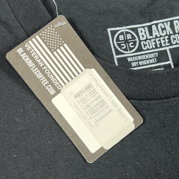 NWT Black Rifle Coffee Company Size Large Short Sleeve T Shirt Pocket Logo C21 - Picture 7 of 8